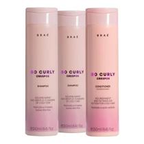 Kit Braé Go Curly Crespos 2x Shampoo 250ml, Condicionador 250ml (3 produtos)