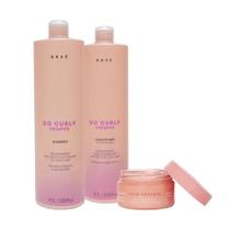 Kit Braé Go Curly Crespos Shampoo 1L, Condicionador 1L, Hair Protein 80g