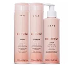 Kit Braé Go Curly Shampoo e Cond 250ml + Leave in 200ml