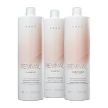 Kit Braé Revival 2x Shampoo 1L, Condicionador 1L (3 produtos)