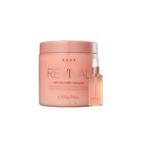 Kit BRAÉ Revival Máscara de Reconstrução 500g e Shine Oil