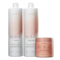 Kit Brae Revival Shampoo e Condicionador 1L e Mascara 500g - BRAÉ