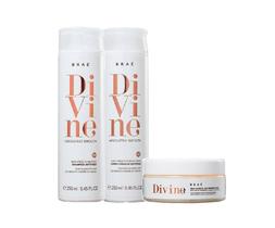 Kit Braé - Shampoo Divine 250ml + Condicionador Divine 250ml + Máscara 200g