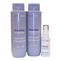 Kit Braé Stages Blonding - Shampoo 250ml + Condicionador 250ml + Óleo 35ml