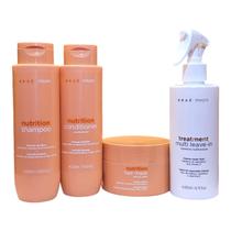 Kit Braé Stages Nutrition - Shampoo 250ml + Condicionador 250ml + Máscara 200g + Leave-in 260ml