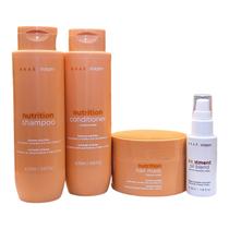 Kit Braé Stages Nutrition - Shampoo 250ml + Condicionador 250ml + Máscara 200g + Óleo 35ml