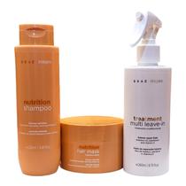 Kit Braé Stages Nutrition - Shampoo 250ml + Máscara 200g + Leave-In 260ml