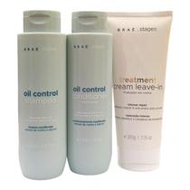 Kit Braé Stages Oil Control - Shampoo 250ml + Condicionador 250ml + Leave-In 200g