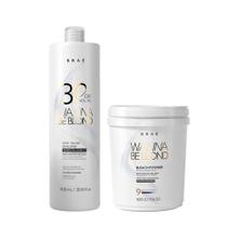 Kit Braé Wanna Be Blond Pó Descolorante + Oxidante 30 Vol (2 Produtos)