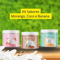 Kit Bragurt Trio Vegetal Coco, Morango, Banana