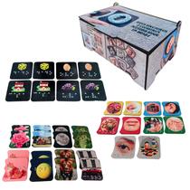 Kit Braile 3 jogos com acessibilidade em Braile alto relevo + caixa mdf