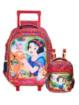 Kit Branca De Neve Mochila Rodas Alças + Lancheira Térmica