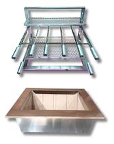 Kit Braseiro De Bancada Duplo 50x40 Com Grill Flutuante Inox