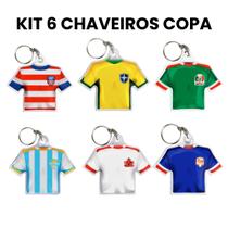 Kit Brasil 6 Chaveiros Copa 2026 Relevo 3d Magicc Mg-060 Kit Brasil 6 Chaveiros Copa 2026 Relevo 3d Magicc Mg-060