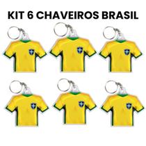 Kit Brasil 6 Chaveiros Copa 2026 Relevo 3d Magicc Mg-062 Kit Brasil 6 Chaveiros Copa 2026 Relevo 3d Magicc Mg-062