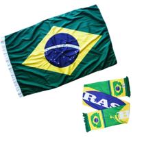 Kit Brasil Bandeira + Cachecol Oficial