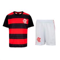 Kit Braziline Flamengo Mini Craque Preto e Vermelho - Infantil Kit Braziline Flamengo Mini Craque Preto e Vermelho - Infantil