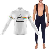 Kit Bretelle Camisa Manga Longa Pink Floyd Dryfit Ciclismo - Kit Bretelle Camisa Manga Longa Pink Floyd Dryfit Ciclismo -