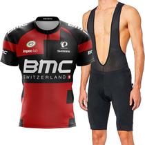 Kit Bretelle Gel Camisa Ciclismo Bmc Dry Fit Ciclismo Pro