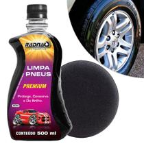 Kit Brilha Pneus Radnaq (pretinho) 500ml + Aplicador - Radnaq/ Auto Crazy