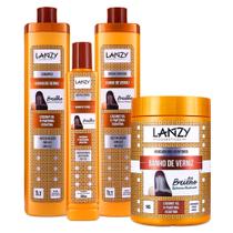 Kit Brilho de Verniz Hidratação Lanzy Brilho e Maciez