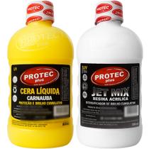 Kit Brilho e Proteção: Resina Acrílica + Cera de Carnaúba Liquida - 500ml Kit Brilho e Proteção: Resina Acrílica + Cera de Carnaúba Liquida - 500ml