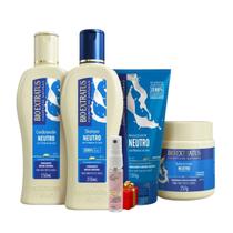 Kit Brilho Natural Neutro Cosméticos Naturais Bio Extratus + Presente Lourre 15ml