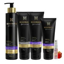 Kit Brilho Platinado Matizante Bio Extratus + Presente Lourre 15ml Kit Brilho Platinado Matizante Bio Extratus + Presente Lourre 15ml