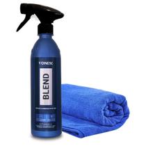 Kit Brilho Quente Longa Duração Blend Spray Cera Liquida Carnauba e Silica Vonixx + toalha Microfibra