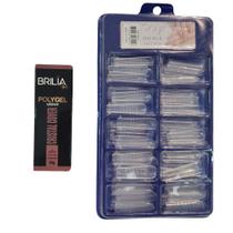 Kit Brilia Nails Polygel Cristal Camel+Molde F1 Curvatura C