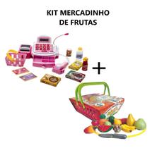 Kit Brincadeira de Faz de Conta Feira Frutas e Caixa