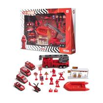 Kit Brincando Bombeiro Resgate Vermelho Multikids - BR969