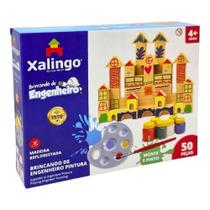 Kit Brincando de Engenheiro 50 Peças Paint para Colorir Xalingo Kit Brincando de Engenheiro 50 Peças Paint para Colorir Xalingo