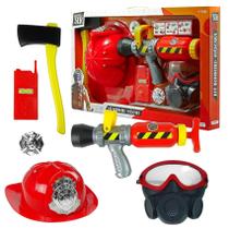Kit Brincando De Ser Bombeiro Com Máscara - Multikids