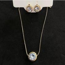 Kit brinco + Colar feminino bijuteria - Bijuteria