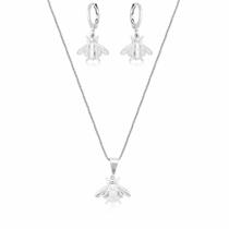 Kit Brinco e Colar Abelha Honey Ouro 18k