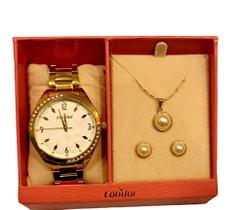 Kit brinco e relógio condor feminino Kit brinco e relógio condor feminino