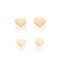 Kit Brinco Feminino Rommanel Corações Banhado a Ouro 18k 526221
