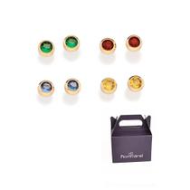 Kit Brinco Mix Emoções Banhado Ouro Zircônia Rommanel 527343