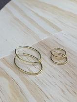 Kit Brinco Oval Primeiro e Segundo Furo Ouro 18k