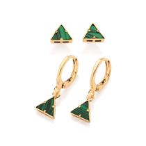 Kit Brinco Triângulos Banho a Ouro Rommanel 527485