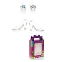 Kit Brincos Cinderela Prata Maciça 925 Rommanel 820164