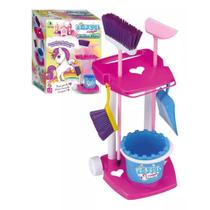 Kit Brinque Limpe Brinquedo Infantil com Carrinho Vassoura Rodo - Monte Líbano
