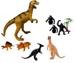 Kit Brinquedo 09 peças Animal Dinossauros Daspletosaurus