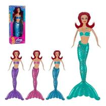 Kit Brinquedo 2 Boneca Amy Sereia Zein Com Luz Na Calda
