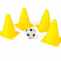 Kit Brinquedo 4 Cones Pequeno Bola Infantil Futebol Educativo Escolar Educação Física Treino Treinamento Escola Gincana Dia das Crianças Kit Brinquedo 4 Cones Pequeno Bola Infantil Futebol Educativo Escolar Educação Física Treino Treinamento Escola Gincana Dia das Crianças