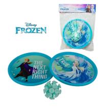 Kit Brinquedo Agarra Lança Frozen 2 Pratos 1 Bola Kit Brinquedo Agarra Lança Frozen 2 Pratos 1 Bola