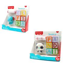 Kit brinquedo amiguinhos bebê elefante e panda fisher price