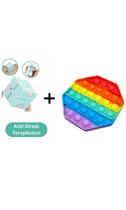 Kit Brinquedo Anti Stress Pocket Fidget Toy + Cubo Infinito