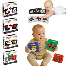 Kit Brinquedo Bebê Baby Cards Alto Contraste Estímulo Visual Presente Criança até 1 ano Tummy Time
